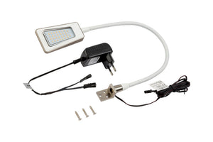 Weiße LED Schlafzimmerleuchte BLL-12-1 mit warmweißem Licht und schlankem, modernem Design.