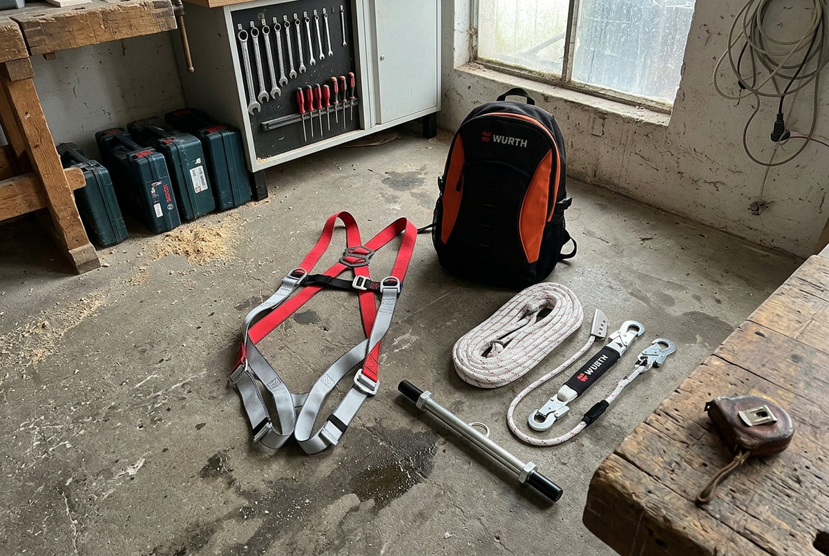 Fallschutz Set-FALLSHTZ-SET VP mit stoßdämpfenden Matten und strapazierfähigen Schutzbarrieren.