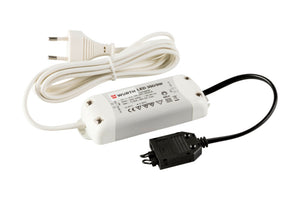 Transformator TRAFO-ET-LED-3FACH-LD1 mit 9W Leistung und Platz für drei LED-Leuchtmittel.