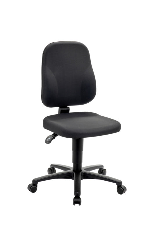 Arbeitsstuhl mit gepolsterter Sitzfläche, höhenverstellbar und drehbar für Werkstattgebrauch