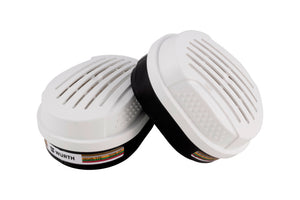 Halbmaske aus strapazierfähigem Material mit ergonomischem Design und ABEK1HGP3RD Filtersystem.