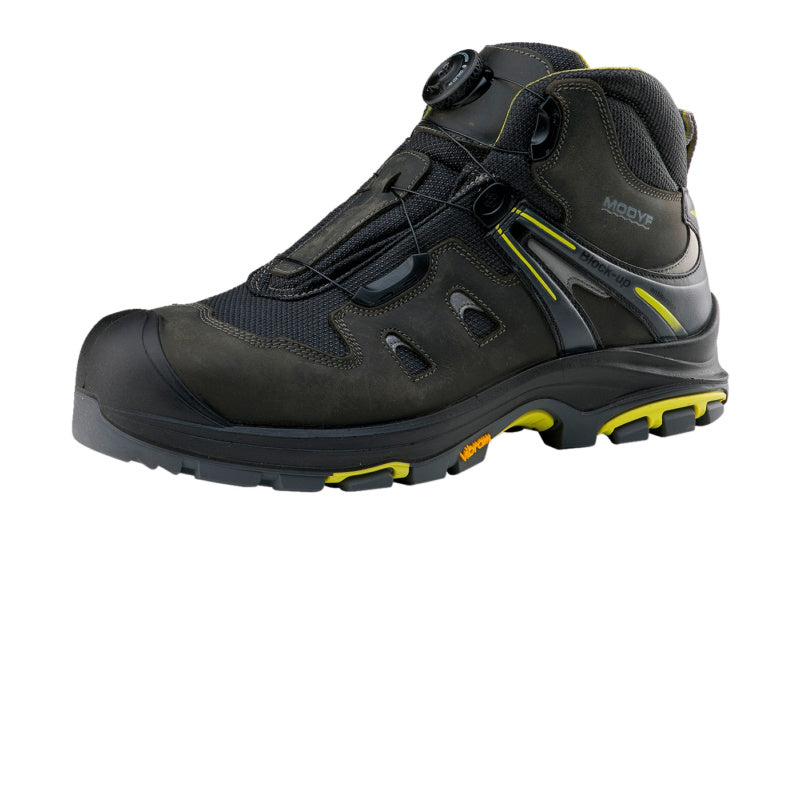 Sicherheitsstiefel S3 in Anthrazit mit durchtrittsicherer Sohle und rutschfester Sohle.