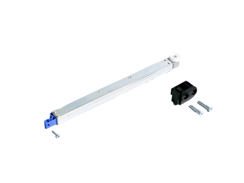 Schiebetürbeschlag Set für Zimmertüren mit Dämpfungssystem und Tragfähigkeit bis 80 kg.