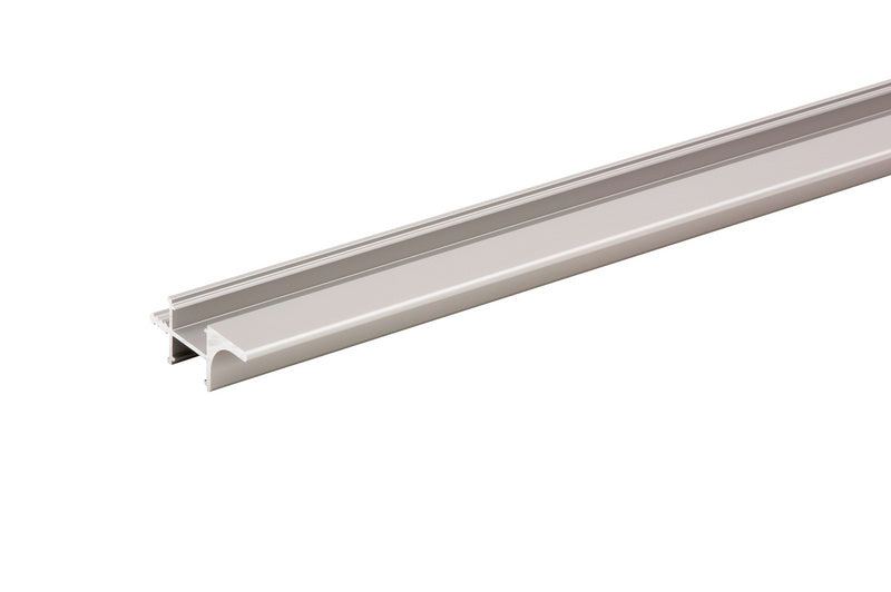 Möbel-Griffleiste GRF MULDE aus Aluminium mit ergonomischer, mattschwarzer Oberfläche.