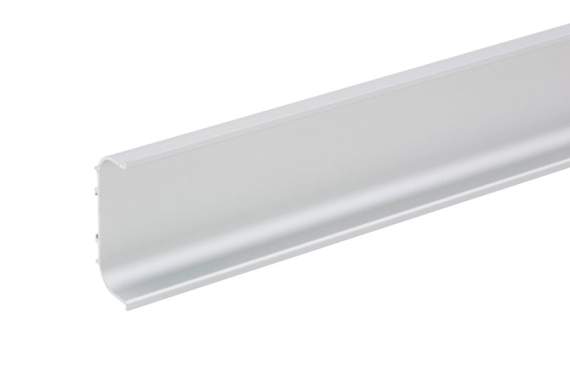 Matte Aluminium-Griffleiste GRF MULDE mit ergonomischer Muldenform für Möbel und Schubladen.