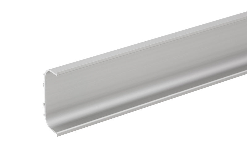 Aluminium Möbel-Griffleiste GRF MULDE mit ergonomischer Form und matter Oberfläche.