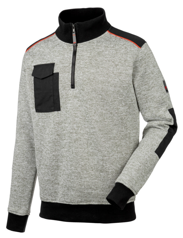 HALF ZIP PERSEUS GRAU MELANGE XS