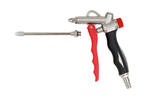 Schwarze Ausblaspistole aus robustem Material mit ergonomischem Griff und Druckregler.