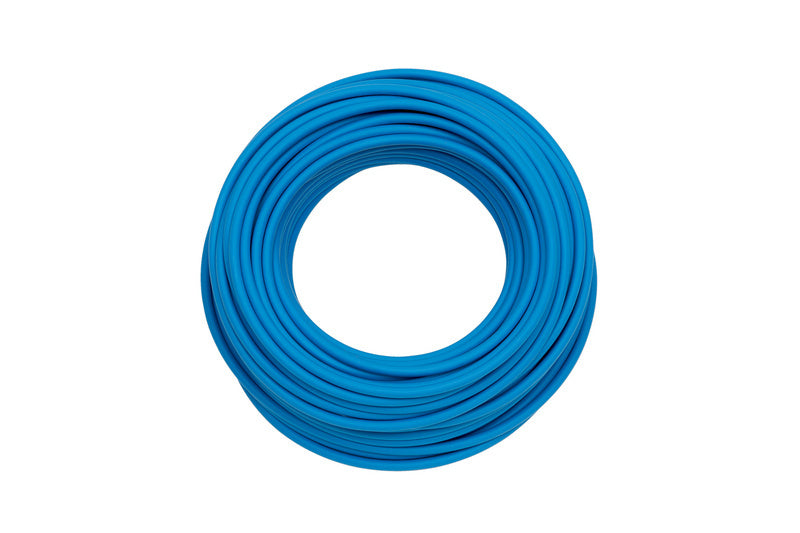 Blaues Kabelbündel mit 6,0 Quadratmillimeter Querschnitt, 25 Stück im Paket.