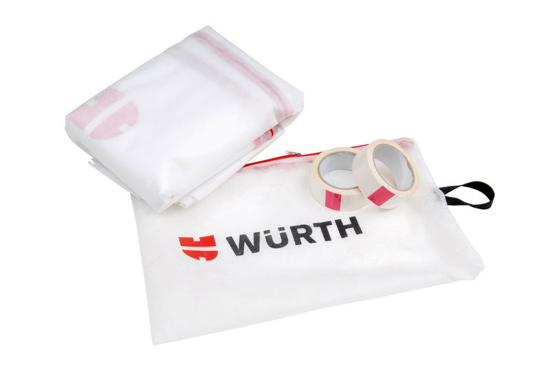 Dreiteiliges Baustellenbedarf-Set mit Klebeband, 3,3 Meter lang und 3,2 cm breit.