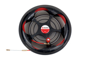 Kabeleinzugspirale aus flexiblem Polyester mit 10 Metern Länge und 10 mm Durchmesser in Spiralform.