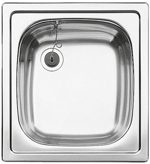 Küchenspüle SPUELE-KUE-BLTOP-EE-4X4-A2-BLANK mit glatter Oberfläche und tiefem Becken in neutralem Design