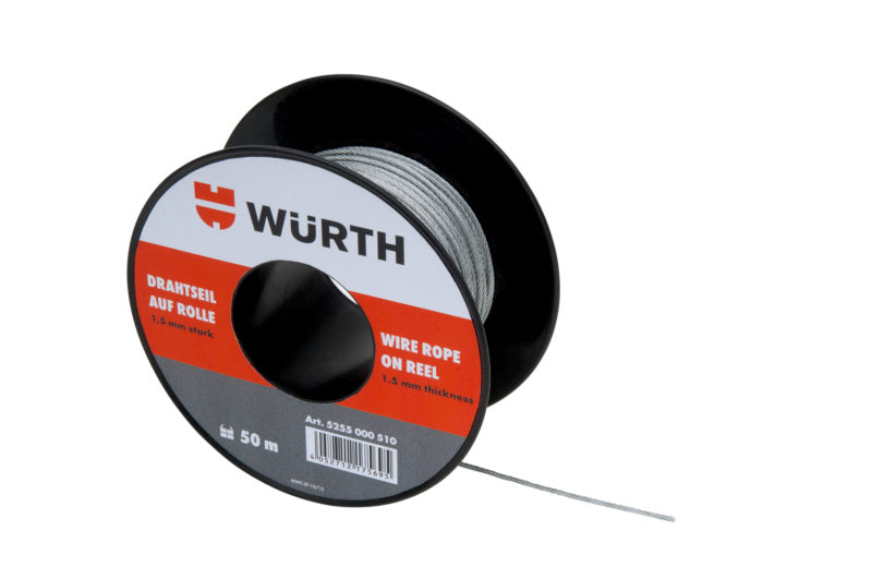 Abhängesystem Seilbefestigung-ABHAENGSYS-SEILBEF-ROLLE-D2,5MM-L150M     Verpackungsinhalt    150 Einheit