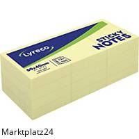 LYRECO NOTES 40X50MM 100 BLATT GELB Inhalt 12 Stk.