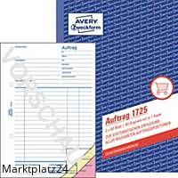 AVERY 1725 AUFTRAGSBUCH SD A5 2X40 BLATT - Marktplatz24