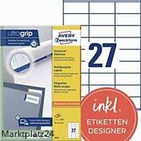AVERY 3479 I+L+K ETIK. 70X32 WE BX2700 - Marktplatz24