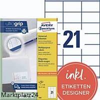 AVERY 3481 I+L+K ETIK. 70X41 WE BX2100