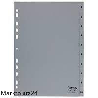 LYRECO BUDGET REG. 1-10 PP A4 10BL. GRAU - Marktplatz24