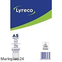 LYRECO BRIEFBLOCK A5 KARIERT 70G 50BL
