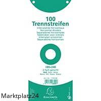 TRENNSTR.KART.24X10,5CM REINWEISS Inhalt 100 Stk.