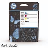 HP 6ZC73AE Tintenpatrone mit Blau, Cyan, Magenta und Gelb für HP-Drucker.