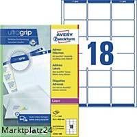 AVERY L7161-100 LJ-ETIK 63,5X46,6 BX1800