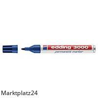 EDDING 3000 PERM MARKER RUND 1,5-3 BLAU - Marktplatz24