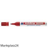 EDDING 3000 PERM MARKER RUND 1,5-3 ROT - Marktplatz24