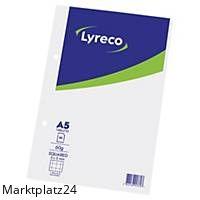 LYRECO BRIEFBLOCK 2X GELOCHT A5 KAR 80BL
