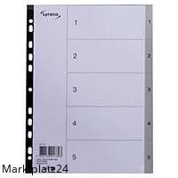 LYRECO REGISTER 1-5 PP A4 GRAU - Marktplatz24