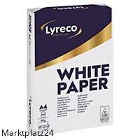 Weißes A4-Papier in einer Box mit 500 Blatt, geeignet für beidseitigen Druck.