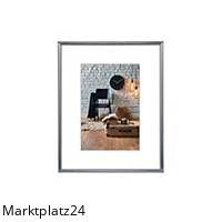 Silberner Hama Sevilla Bilderrahmen 30x45 cm aus Metall für stilvolle Foto-Präsentation.