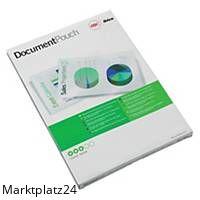 Transparente A5 Folien mit 75 Mikron Dicke, 100 Stück im Pack, geeignet für Dokumentenschutz.