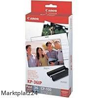 Canon KP-36IP Fotopapier 10x15 cm, 36 Blatt, hochglänzend, für Canon Fotodrucker.