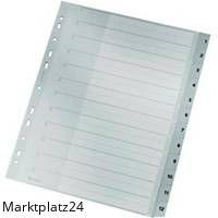 LEITZ 1282 REGIST. 1-12 PP A4 GRAU - Marktplatz24