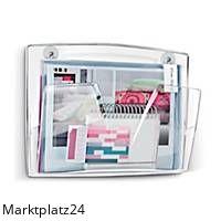 Translucent A4 magnetic wall letter holder with a sleek design for organizing documents.