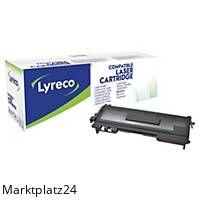 Schwarze kompatible Tonerpatrone für Brother Druckermodelle TN2010 und TN2220.