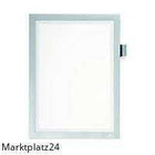 Durable Duraframe Note A4 silver plastic document frame with innovative click system for professional display