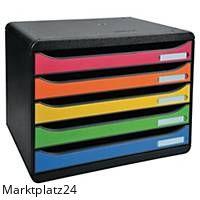 EXACOMPTA BIGBOX+ SCHUBL.BOX 5SCHUB BUNT - Marktplatz24