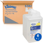 KLEENEX Handdesinfektionsgel transparent in 1-Liter-Flasche mit 70 Prozent Alkoholanteil