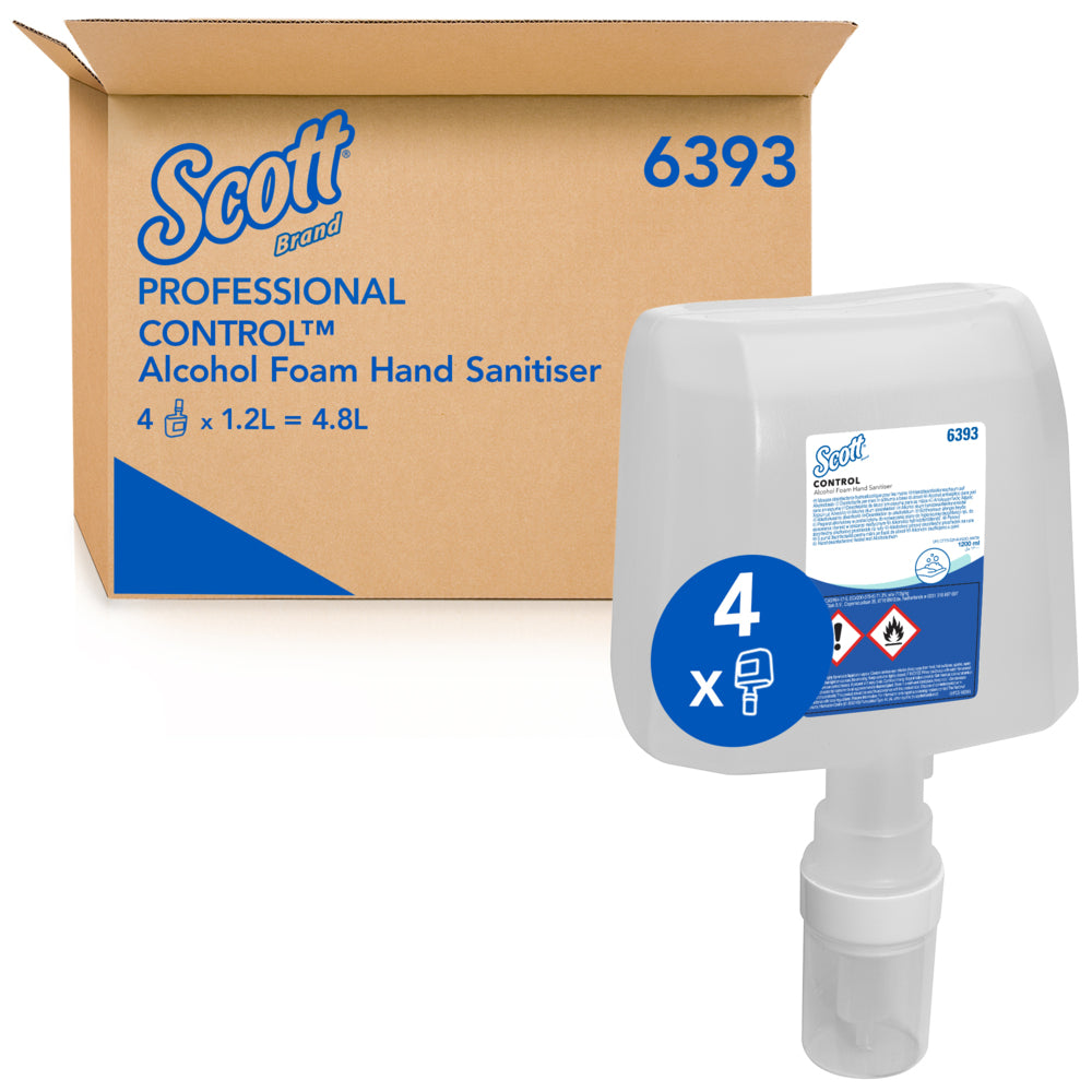 Desinfektion -Scott Control Handdesinfektions-Schaum mit Alkohol, 1,2L Kartusche BAuA-Reg-Nr.: N-94640