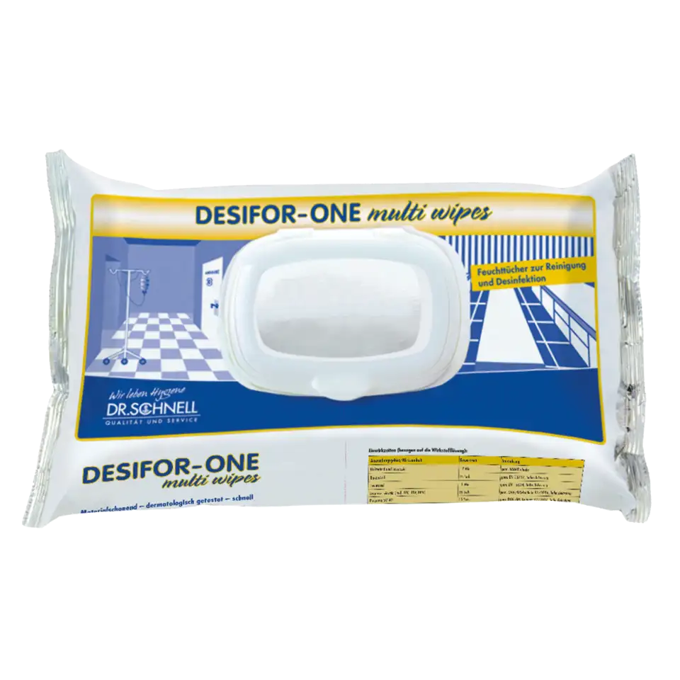 DESIFOR ONE Multi-Desinfektionstücher pack of 100 disinfecting wipes for hygienic cleaning and bacteria protection