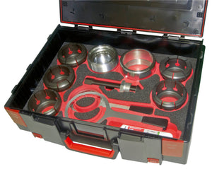 Set of radial bearing pullers for inner rings, sizes 60-80mm.