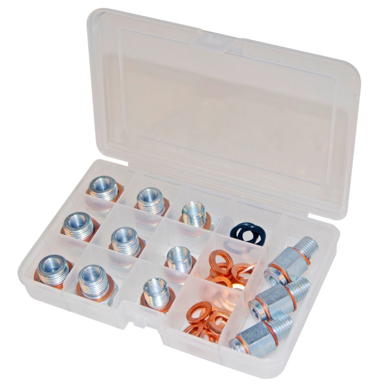 Ölablassschraube Sort./Set- ÖLABLASS-SHR-REP-SORTIMENT 14TLG     Verpackungsinhalt    1 Einheit