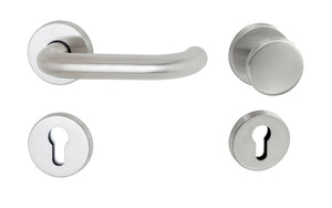 Türdrücker aus Edelstahl für Brandschutz- und Paniktüren mit CLICK-Montagetechnik