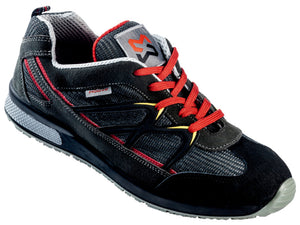 Schwarzer Sicherheitshalbschuh Jogger One S1P mit verstärkter Zehenkappe und rutschfester Sohle