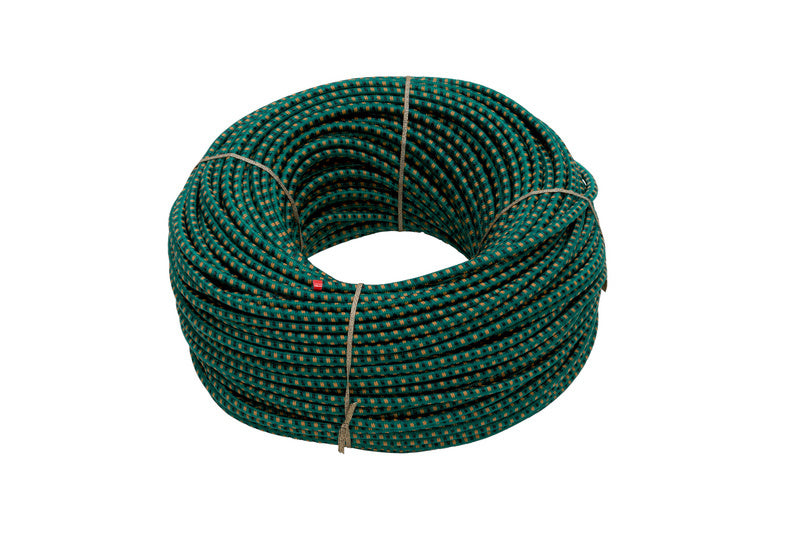 Schwarzer Seil Expander mit mehreren Befestigungspunkten für flexible Planenbefestigungen.