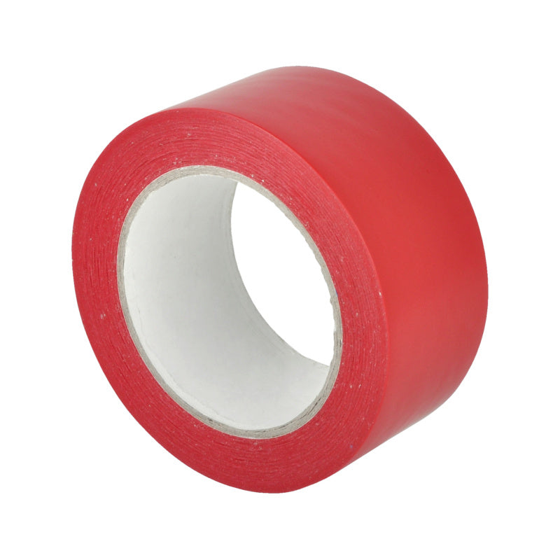 Rotes Markierungsklebeband mit 50 mm Breite und 33 m Länge, ideal für Kennzeichnungen.