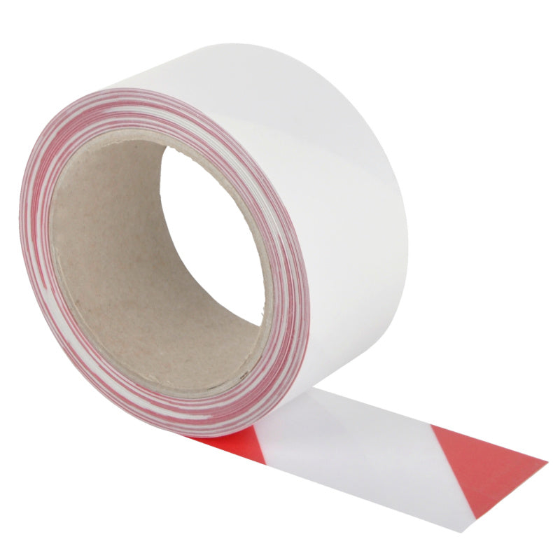 Gelbes Markierungsklebeband für Innenbereiche mit schwarzer Warnmarkierung, 1 Rolle.