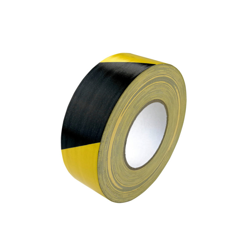 Markierungsklebeband in Gelb und Schwarz zur sicheren Kennzeichnung von Arbeitsbereichen.